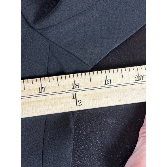 Boston Proper Double Breasted Blazer Black 6 Shaped Waisted Lined - Picture 4 of 13